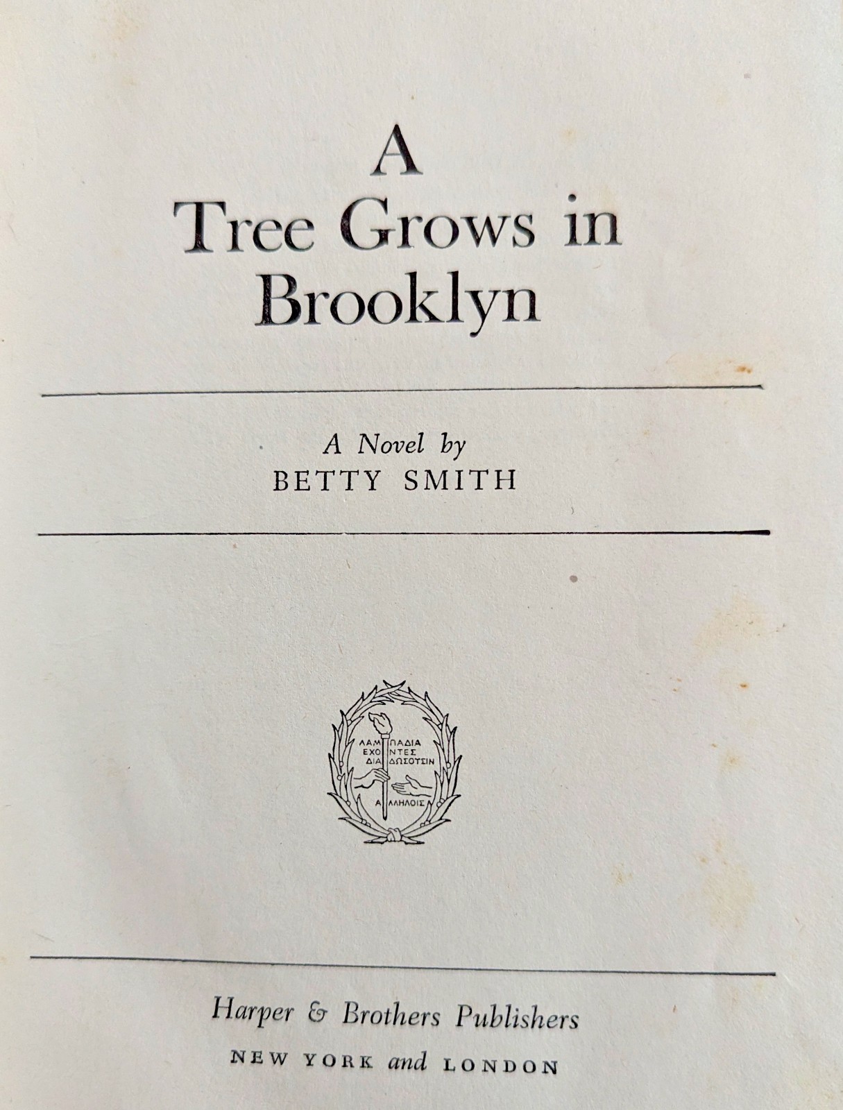 A Tree Grows in Brooklyn by Betty Smith First Edition 1943