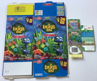 1999 Disney’s A Bugs Life VTG. Betty Crocker Empty Fruit Snacks Box Plus AA