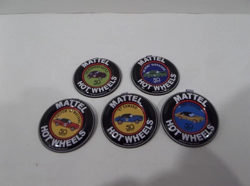 Hot Wheels Redline 50th Anniversary Buttons set of 5