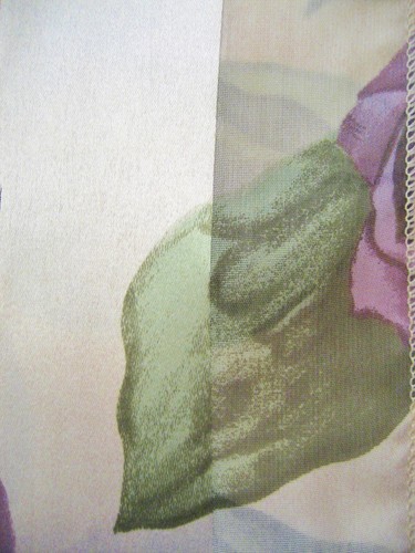 "Sciarpa lunga a righe chiffon & raso con viola clematide grigio chiaro 13,5 x 59" - Foto 6 di 13
