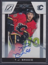 T.J. BRODIE, 2011 Panini Zenith #187, 192/999, Auto, Flames