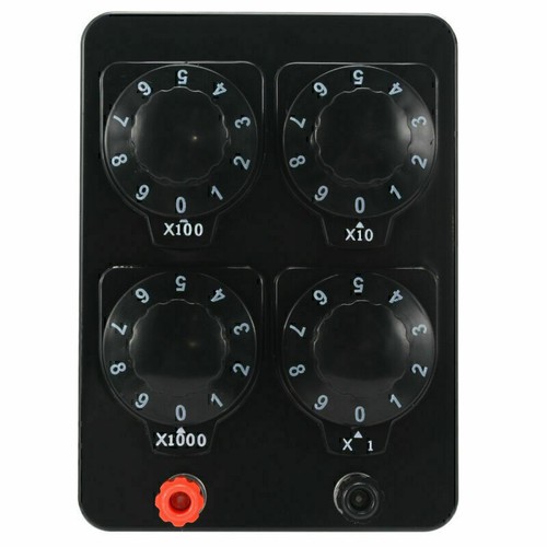 J2362 Präzisions variabler Widerstand Dekade Box Kasten 0-9999Ohm Lehrinstr NEW - Bild 4 von 6