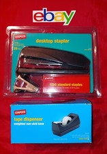 Lot Staples Desktop Stapler Claw Staple Remover W 1250 Staples & Tape dispenser 