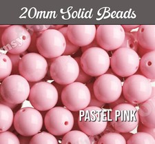 20mm Pink Chunky Bubblegum Beads, 20 Beads Per Pack, Colorful Gumball Beads