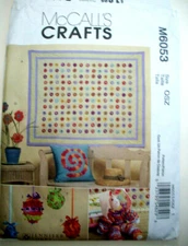 YOYO quilt pillow bunny ornaments decorations craft pattern 6053 Uncut