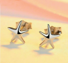 925 Sterling Silver Starfish Stud Earrings Womens Girls Jewellery Love Gift UK