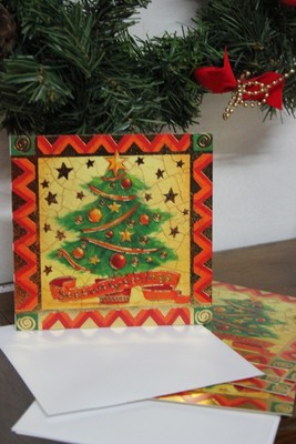 Biglietti Di Natale Maestro Roberto.Otto Biglietti Vintage Di Auguri Natalizi Con Albero Di Natale Busta Ebay