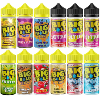E Liquid 100ml Big Bold Premium Vape Juice 70VG / 30PG 0mg Shortfill ...