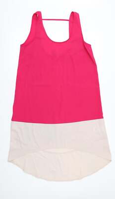 Vera Moda Damen Bluse rosa Polyestermischung Camisole Größe M - getauchter Saum