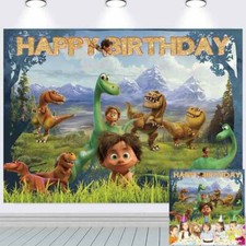 Good Dinosaur Birthday Party Supplies Backdrop Banner Birthday Gift for Kids