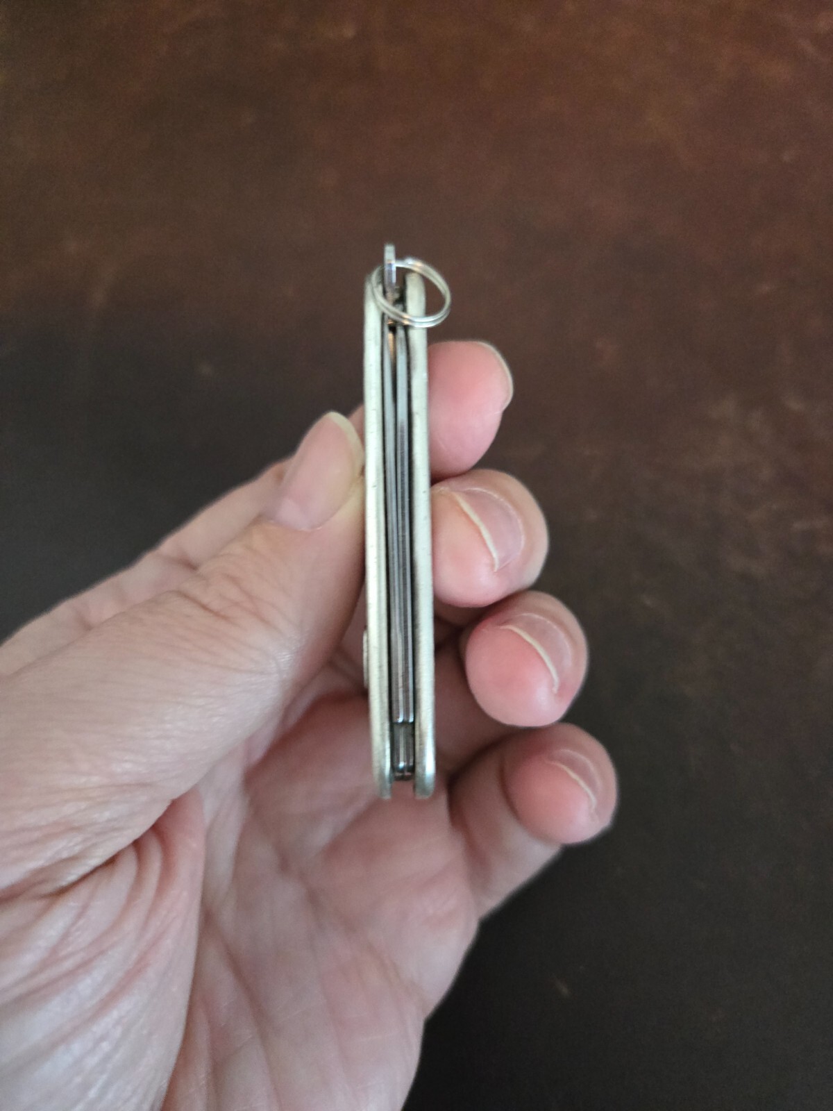 Wenger Esquire Sterling Silver Imperial Swiss Army Knife w/ Leather Slip 053t