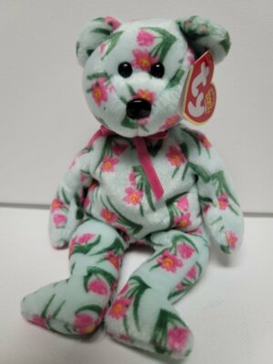 Ty Beanie Joaquim Asia Pacific Singapore Exclus. Flowered Bear 8'' 20cm New MWMT