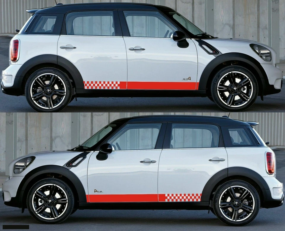 For Mini Cooper F60 R50 R56 F56 Lower Door Body Stripes Stickers Decal Graphic - Image 3 of 4