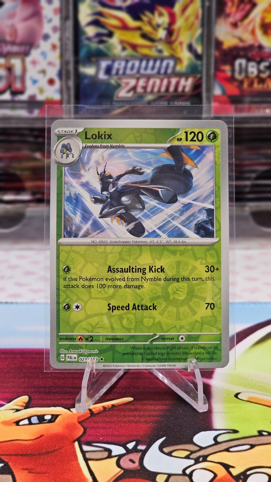 Lokix 21/193 Paldea Evolved Reverse Holo NM