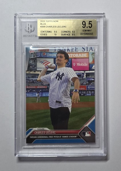 2023 Topps Now F1 MLB Blue /49 Leclerc BGS 9.5