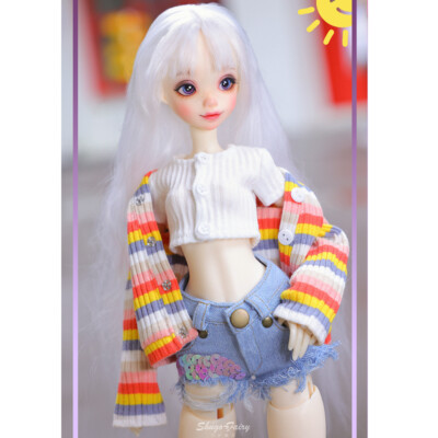 1/4 BJD Doll FULL SET Fashion Girl Resin Jointed Puppe Body Eyes Face Makeup Wig