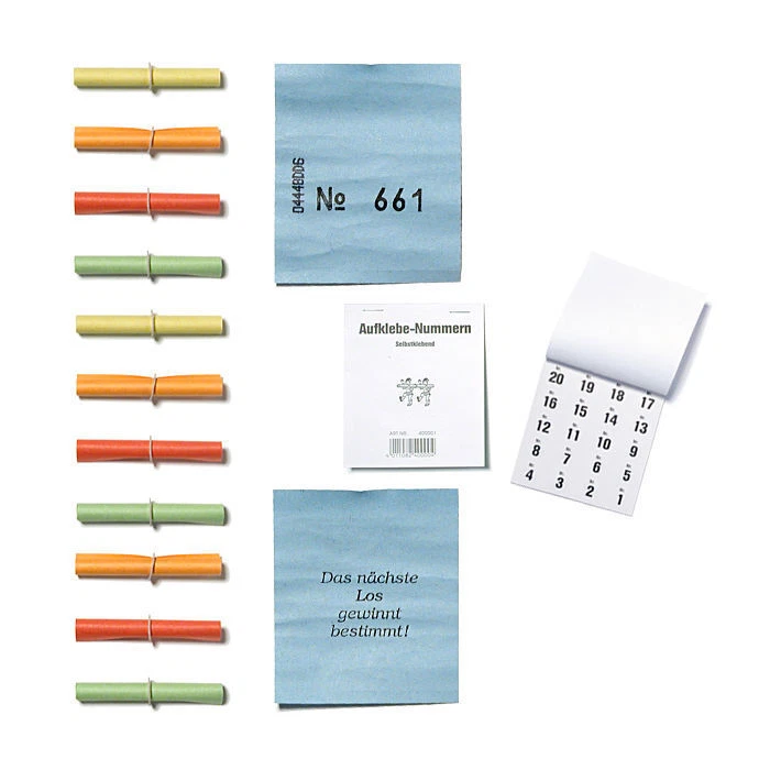 WOLF & APPENZELLER Verlosungs-Set 1 in bunt, Paket 1-100 Lose Gewinnspiel Tombola