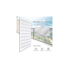 LUCKUP Horizontal Window Shade Blind Zebra Dual Roller Blind 23.6" x 90" White