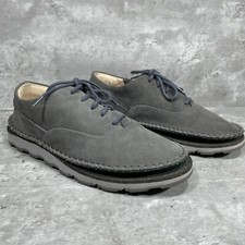 Clarks Flats Women's Shoes Size 7 M Gray Nubuck Lace Up Casual Comfort