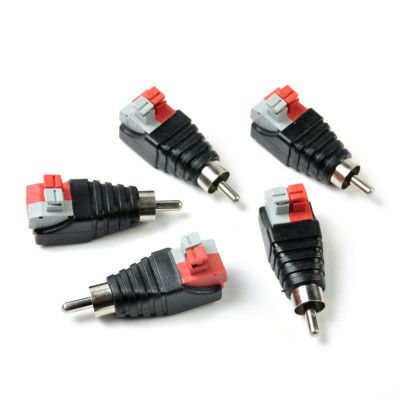 Speaker Wire A/V Cable to Audio Male RCA Connector Adapter Jack Press Plug Hot, adaptador rca a jack - Vimarsana News