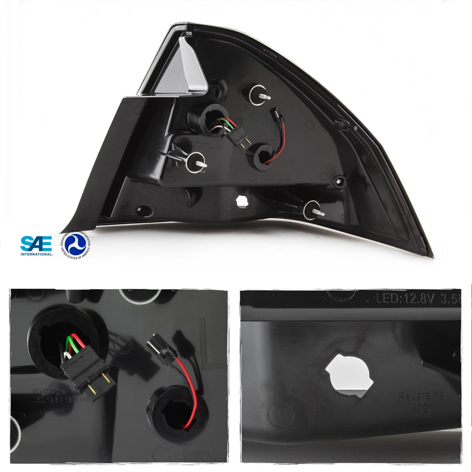 Par de luces de freno traseras negras tubo LED limitado para Chevy Impala 14-16 2006-2013 Foto 3 de 4