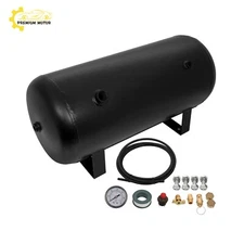 Air Tank Kit With Air Gauge Switch Train Air Horn Suspension 5 Gallon 8 Ports