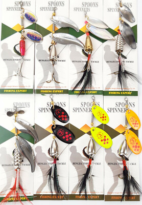 8 Stück  TANDEM SPINNER Doppel Double Bait Hecht Zander Killer Blinker Jig Köder