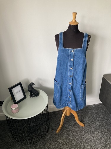 Fat Face Denim Pinafore Dungaree Dress 