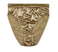 Ultra High Leg Satin Panty Beige 3XL