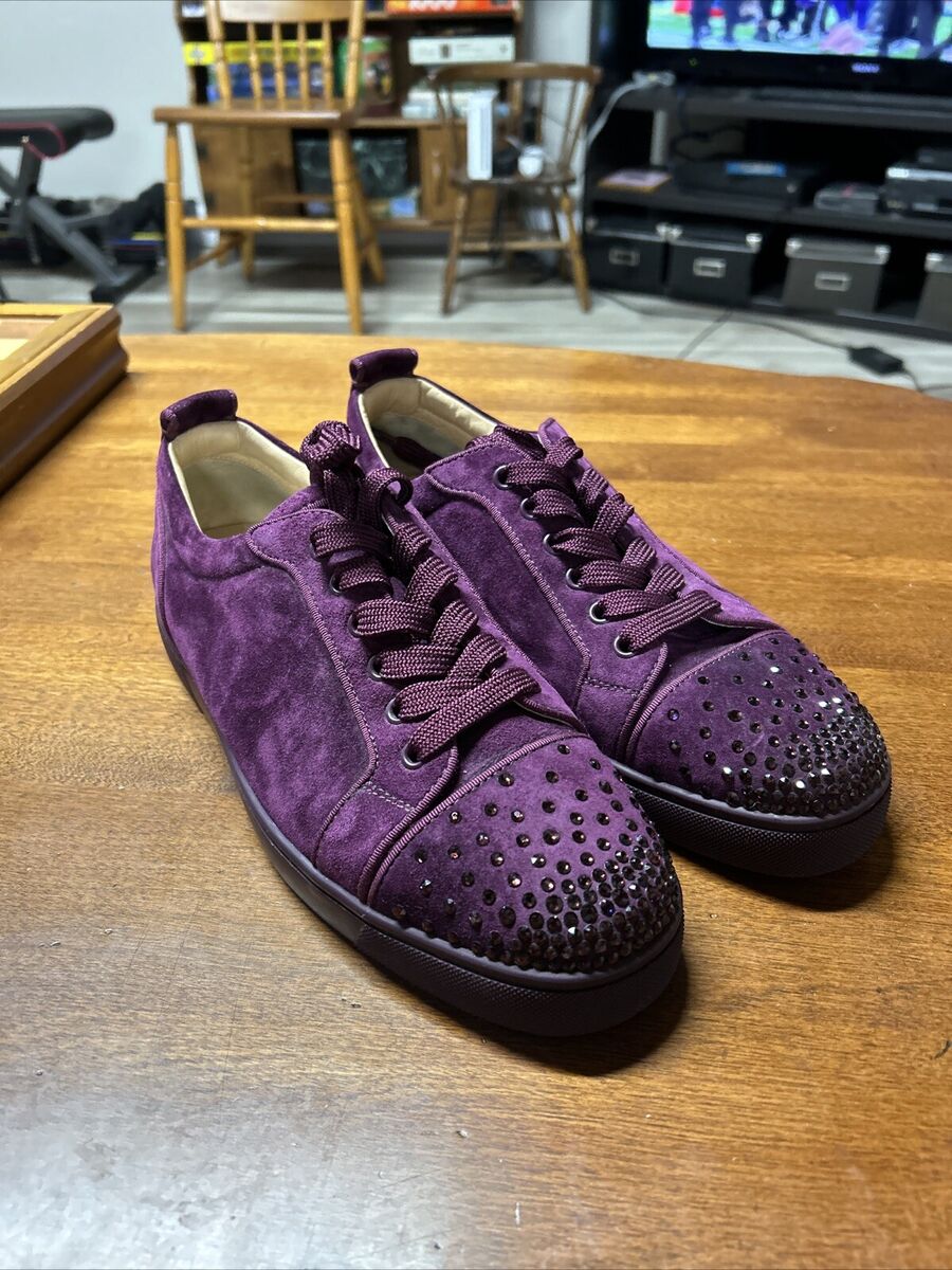 Christian Louboutin Men's Low Top Sneakers Sz 9 Purple Christian Louboutin Men's Low Top Sneakers Sz 9 Purple