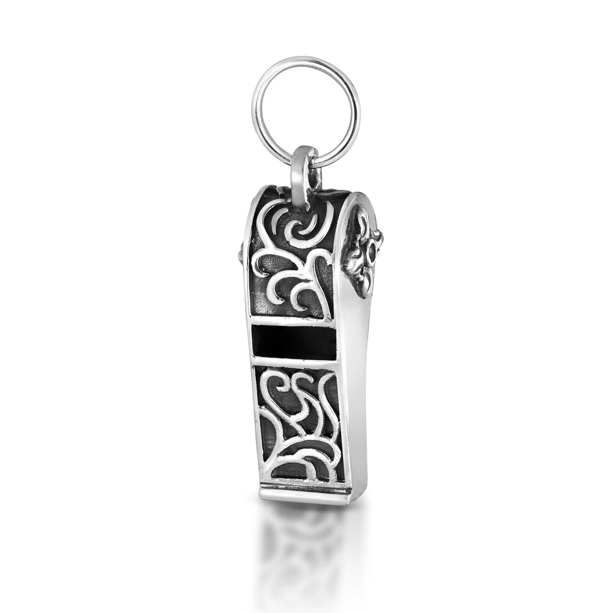 Sterling silver cheap whistle necklace