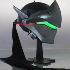 Overwatch Cospaly Genji Helmet Mask Cyborg Genji Led Luminous Light-up Helmet