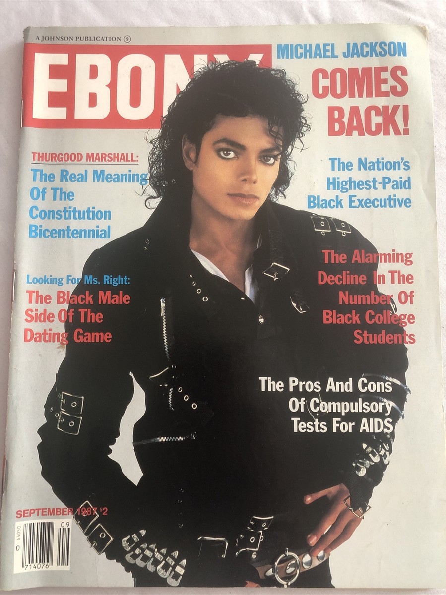 Michael Jackson Ebony Magazine Lot of 3 Sept 1987, June 1988