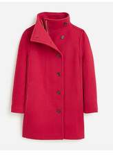 J.crew Womens $375 Petite Villa Coat Italian Wool Burgundy Size P10 Ba539