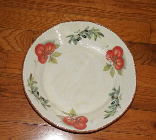 Vintage TIFFANI BOUTIQUE Large Ceramic Serving Bowl & Platter/Plate Italy - Picture 6 of 13