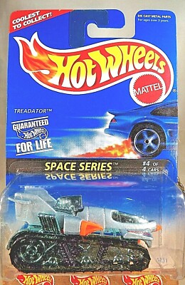1996 Hot Wheels #391 Space Series 4/4 TREADATOR Gray Variant w/Black MW Wheels