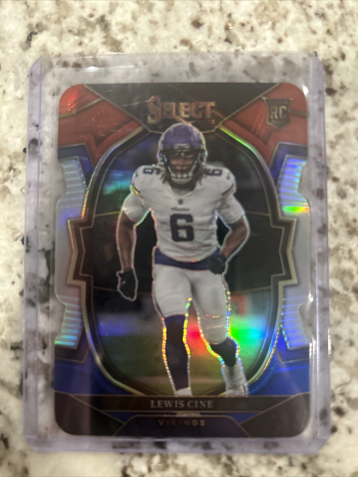 Lewis Cine Rookie 2022 Select Red, White & Blue Die-Cut Silver Prizm RC #52