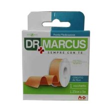 Dr Marcus  Rocchetto Cerotto Tela 1,25cmx5m - Per Pelli Normali, Resistente