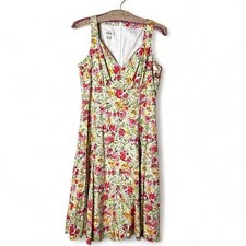 Talbots - Floral V-Neck Swing Dress - Sz. 8