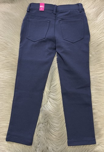 New Childrens Place Girls Navy Blue Stretch Ponte Knit Pull On Pants Sz 5 - Picture 5 of 9