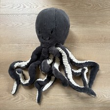 Jellycat Large Inky Octopus Plush Dark Grey - Rare & Retired Collection