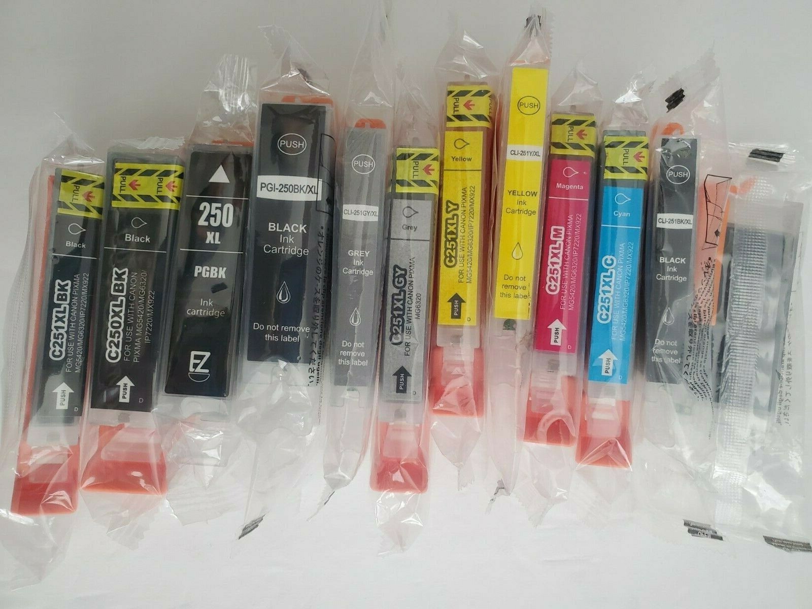 12 Ink Cartridges For Canon PIXMA PGI-250XL CLI-251XL MG5420 MG5520 MG6320 MX922-image