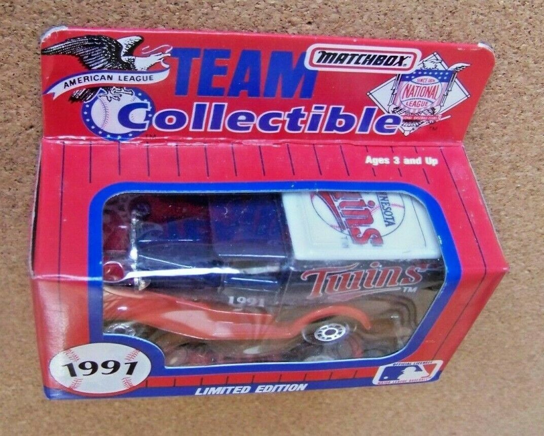 1991 Minnesota Twins diecast truck White Rose Matchbox 2nd series c40027