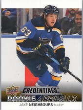 2021-22 Upper Deck Credentials - Rookie Arrivals #RA-22 Jake Neighbours (RC)