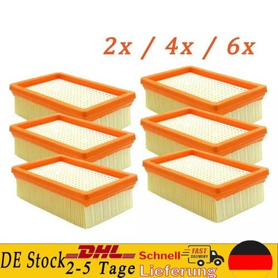 6x Flachfaltenfilter für Kärcher 2.863-005.0 WD4 WD5 WD6 MV5 P Premium MV WD 6 P