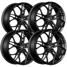 Set Of 4 Rock Forged Ff11 18x8 5x100 38mm Gloss Black Wheels Rims 18 Inch