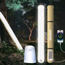 SELORSS Portable Inflatable Outdoor Solar Camping Light Waterproof for Traveling