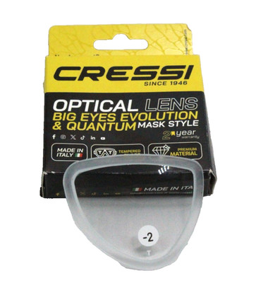 Cressi Optische Linse Links für Big Eyes Evo SX Evolution und Quantum Mask -2,00