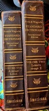 Vtg 1960 Funk And Wagnalls  Standard Dictionary International Ed Set Americana 