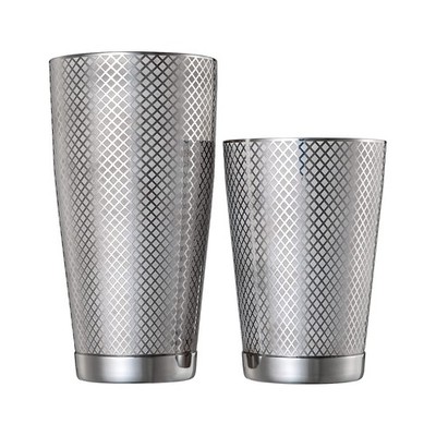 Barfly Diamond Lattice Shaker Set, Stainless Steel 18 oz & 28 o... USA FAST SHIP